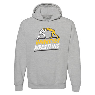 Iowa Wrestling Sketch Hoodie - Sport Grey