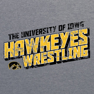 Iowa Wrestling Tech NLA Triblend T-shirt - Premium Heather