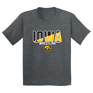 Iowa Wrestling Top Flight Youth T-Shirt - Dark Heather