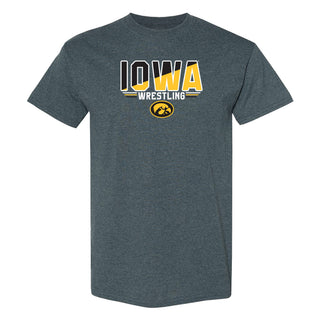Iowa Wrestling Top Flight T-Shirt - Dark Heather