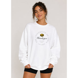 Iowa Roundabout BTB Crewneck - White