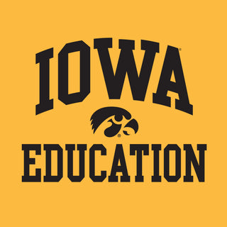 University of Iowa Hawkeyes Arch Logo Education Short Sleeve T Shirt - Gold