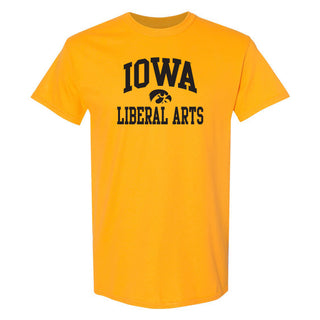 University of Iowa Hawkeyes Arch Logo Liberal Arts Short Sleeve T Shirt - Gold