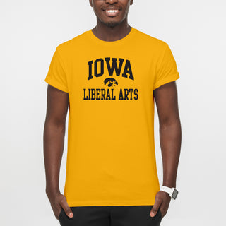 University of Iowa Hawkeyes Arch Logo Liberal Arts Short Sleeve T Shirt - Gold