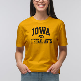 University of Iowa Hawkeyes Arch Logo Liberal Arts Short Sleeve T Shirt - Gold