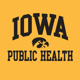 University of Iowa Hawkeyes Arch Logo Public Health Short Sleeve T Shirt - Gold
