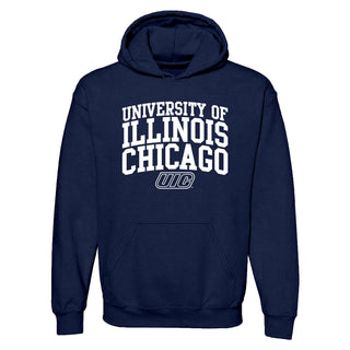 University of Illinois at Chicago Flames Arch Logo Hoodie - Navy