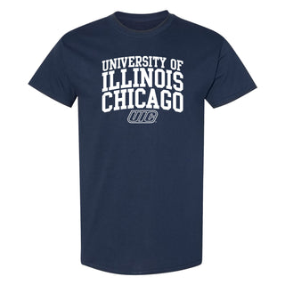 University of Illinois at Chicago Flames Arch Logo T-Shirt - Navy