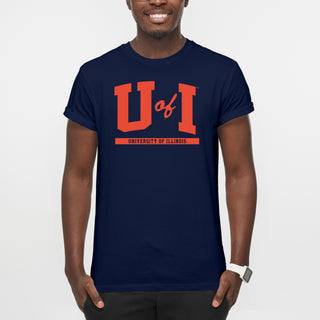 Illinois Fighting Illini Initial Arch T-Shirt - Navy