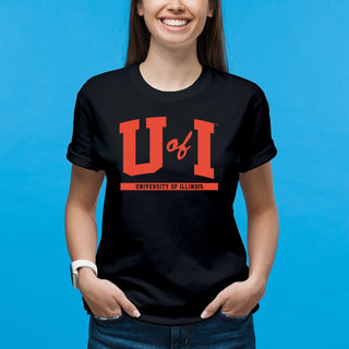 Illinois Fighting Illini Initial Arch T-Shirt - Navy