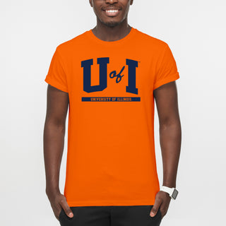 Illinois Fighting Illini Initial Arch T-Shirt - Orange