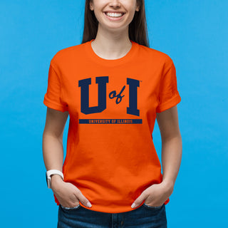 Illinois Fighting Illini Initial Arch T-Shirt - Orange