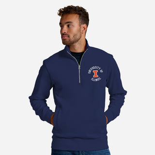Illinois Old School Circle JA BTB 1/4 Zip