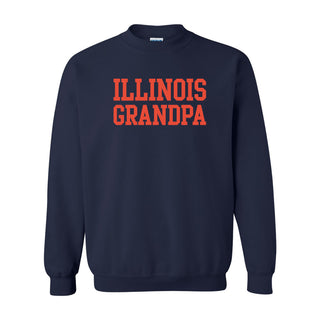 Illinois Basic Block Grandpa Crewneck - Navy