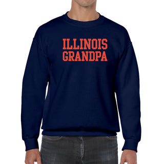 Illinois Basic Block Grandpa Crewneck - Navy