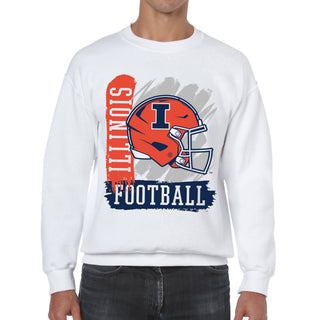 Illinois 90s Big Print Crewneck - White
