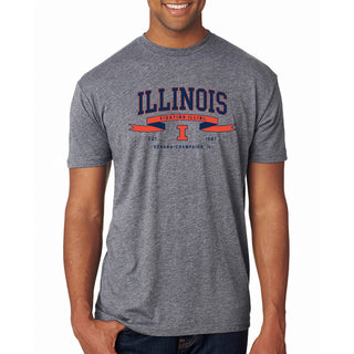 Illinois Ribbon Flight NLA Triblend T-Shirt - Premium Heather