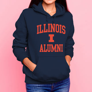 Illinois Arch Logo Alumni Hoodie - Navy