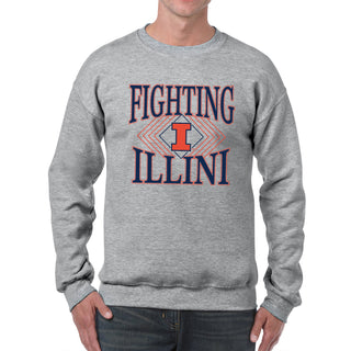 Illinois Diamond Victory JA BTB Fleece Crewneck - Oxford