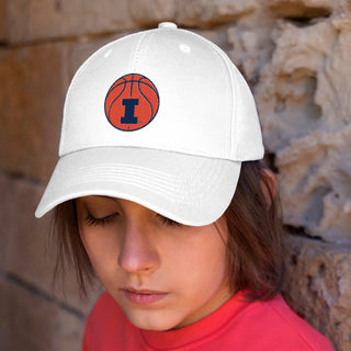 Illinois Basketball Outline EMB Dad Hat