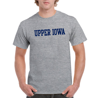 Upper Iowa Basic Block T-Shirt - Sport Grey