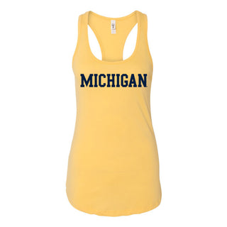 Michigan Basic Block Womens Racerback Tank