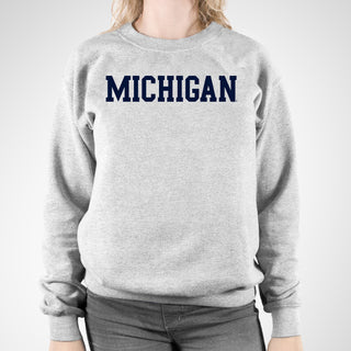 Michigan Basic Block Crewneck Sweatshirt