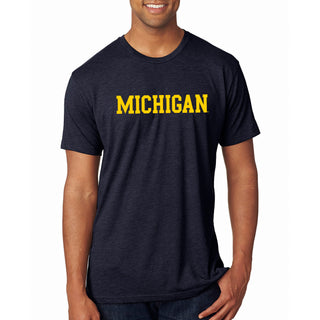Michigan Basic Block NLA Triblend T-Shirt