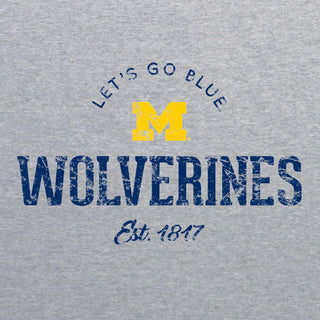 Michigan Wolverines Established Arch T Shirt - Sport Grey