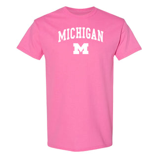 Michigan Arch Logo T-Shirt - Azalea