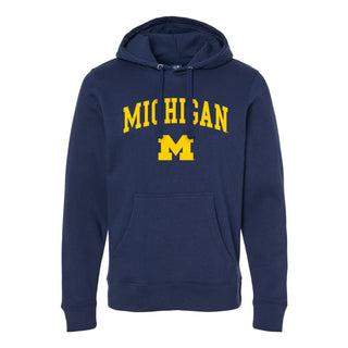 Michigan Arch Logo JA BTB Fleece Hoodie - True Navy