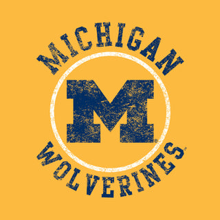 Michigan Distressed Circle Logo Long Sleeve