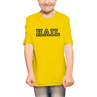 Michigan Hail Outline Youth T-Shirt - Daisy