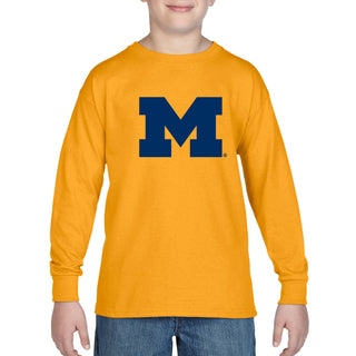 Michigan Primary Logo Youth Long Sleeve