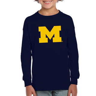 Michigan Primary Logo Youth Long Sleeve