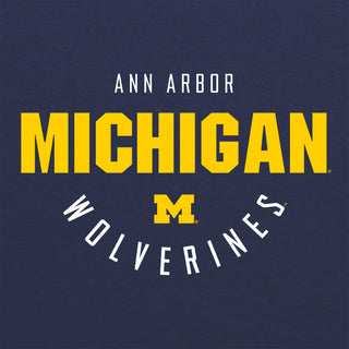 Michigan Inverted Arch Triblend T-Shirt - Vintage Navy