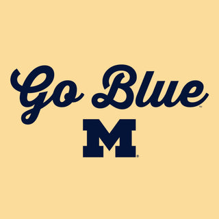 University of Michigan Wolverines Spirited Script Women's Racerback Tank - Banana Cream