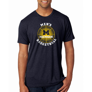 Michigan Men's Basketball Phase NLA Triblend T-Shirt - Vintage Navy
