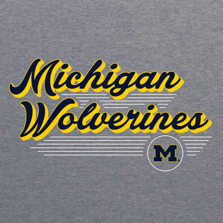 Diner Script University of Michigan Wolverines T-Shirt - Premium Heather