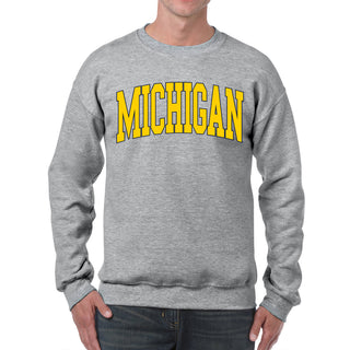 Michigan Wolverines Mega Arch Crewneck Sweatshirt