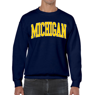 Michigan Wolverines Mega Arch Crewneck Sweatshirt