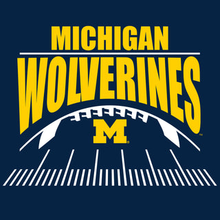 Michigan Football Field Cotton T-Shirt - Navy