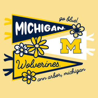 Michigan Cute Pennant Women's CC Boxy T-Shirt - Butter