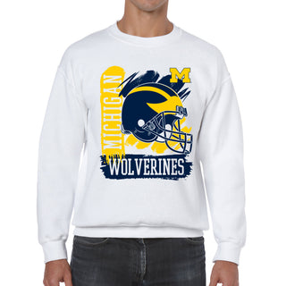 Michigan 90s Big Print Crewneck - White