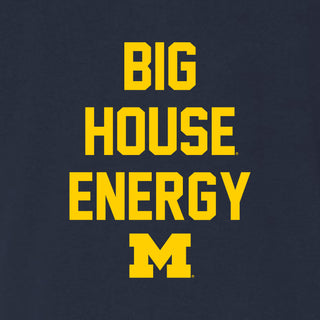 Michigan Big House Energy CVC Jersey T-Shirt - Heather Navy