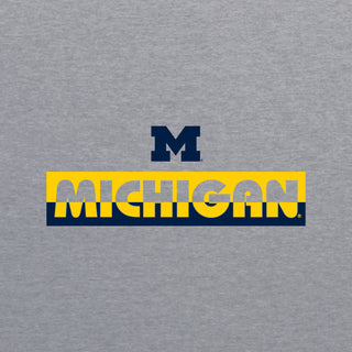 Michigan Split Bar NLA T-Shirt - Heather Grey