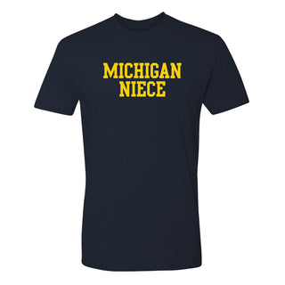 Michigan Basic Block Niece NLA T-Shirt - Midnight Navy