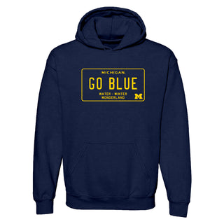 Michigan License Plate Hoodie - Navy