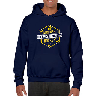 Michigan Wolverines Hockey Hex Hoodie - Navy