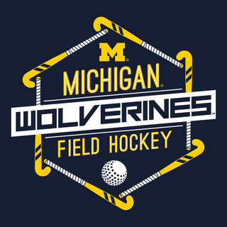 Michigan Wolverines Field Hockey Hex Hoodie - Navy